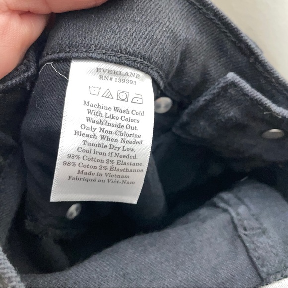 EVERLANE Mid Rise Skinny Ankle Jean Black {ZZ5} - Picture 5 of 5